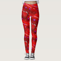 Yummy Hearts Valentine Pattern Leggings