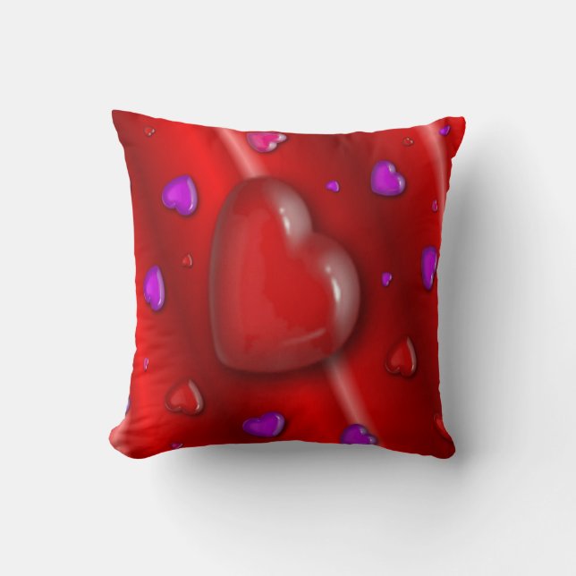 Yummy Hearts Valentine Pillow Kissen (Vorderseite)