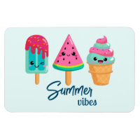 Yummy Ice Cream Trio Summer Vibe