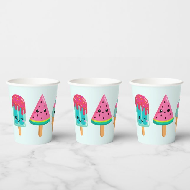 Yummy Ice Cream Trio Summer Vibe Pappbecher (Multi)