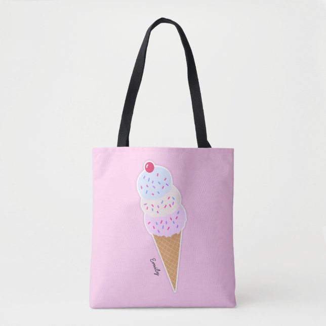 Yummy Icecream Cone Personalisiert Toto Bag Tasche (Vorderseite)