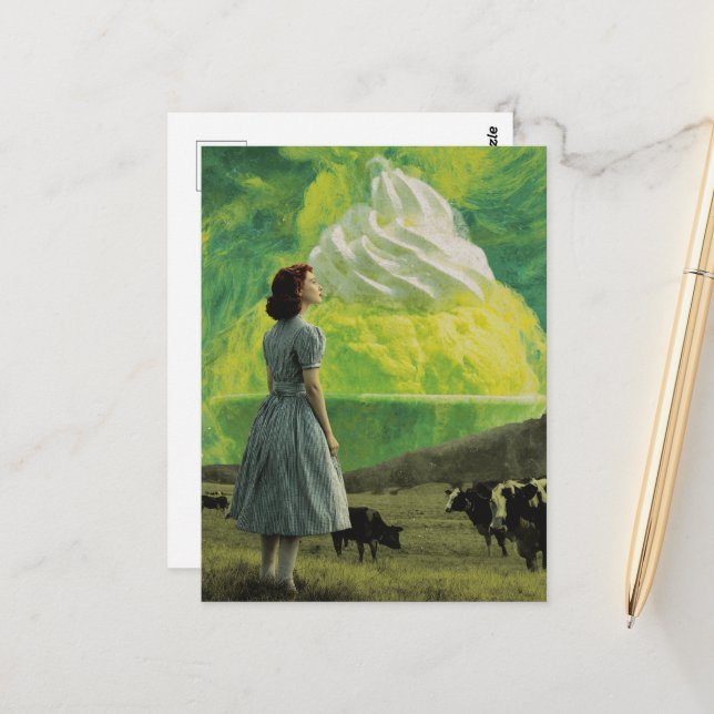 Yummy Limon Wüste in der Milchweide Surreal Postkarte (Vorderseite/Rückseite Beispiel)