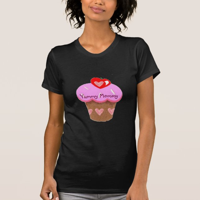 Yummy Mommy, Cupcake für Mama T-Shirt (Vorderseite)