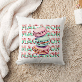 Yummy Pastel Macaron Cookies mit Vintagem Vibe Kissen