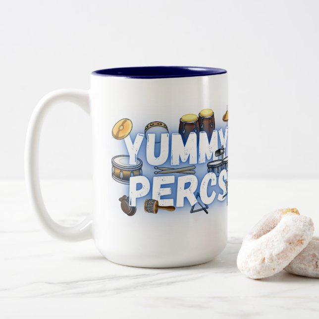 Yummy Percs Zweifarbige Tasse (Mit Donut)
