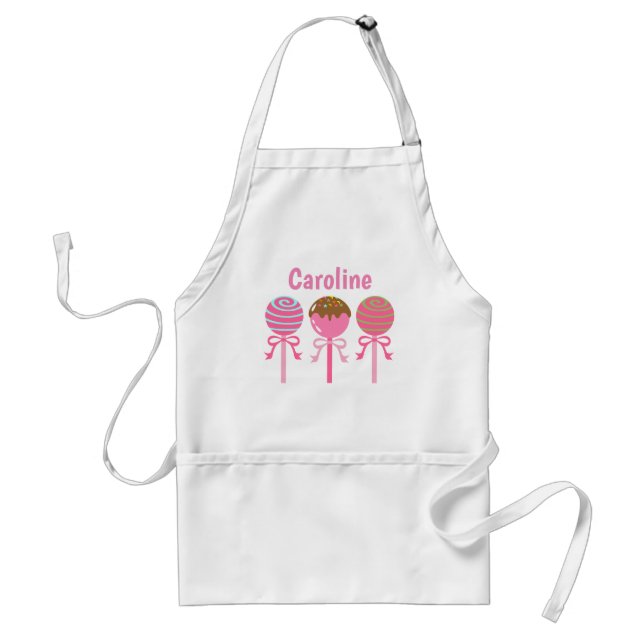 Yummy Pink Cake Pops Personalisierte Schürze (Vorne)
