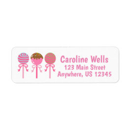 Yummy Pink Cake Pops Retourner les étiquettes d'ad
