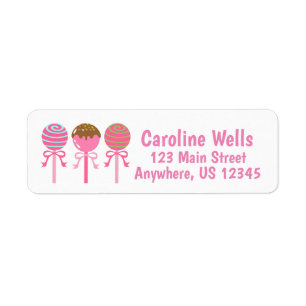 Yummy Pink Cake Pops Retourner les étiquettes d'ad