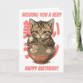 Yummy Ramen Kitten Karte