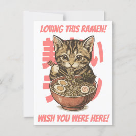 Yummy Ramen Kitten Postkarte