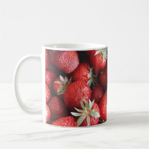 Yummy Red Vibrant Strawberry Pattern Kaffeetasse