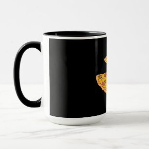 Yummy Sliced Pizza Cartoon Design Tasse