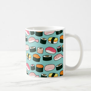 Yummy Sushi Fun Illustriertes Muster Kaffeetasse