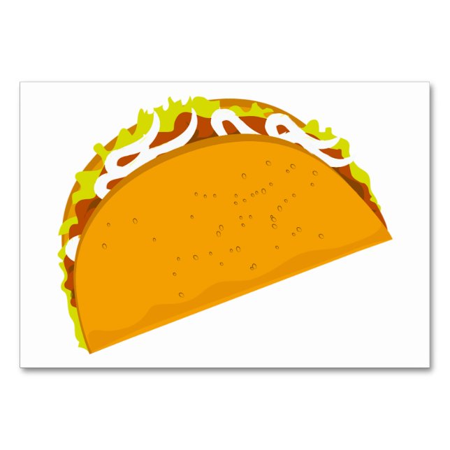 Yummy Taco Bar Tablecard Tischnummer (Vorderseite)