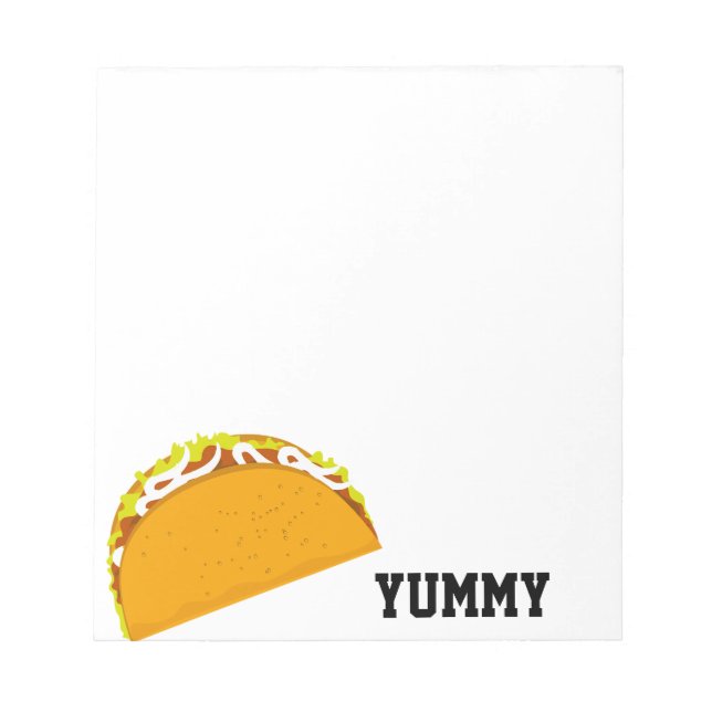Yummy Taco Notizblock (Vorderseite)