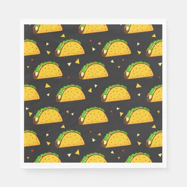 Yummy Taco Pattern Serviette (Vorderseite)