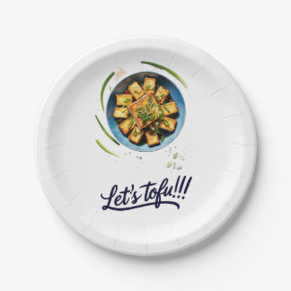 Yummy Tofu Papierplatte Pappteller