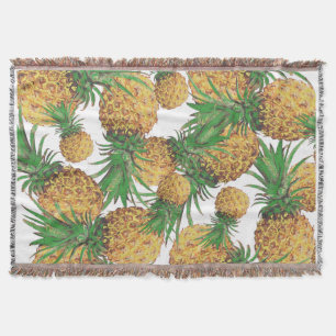 Yummy Tropical Panapse Pattern Throw Blanket Decke