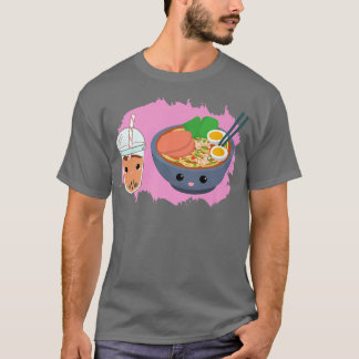 Yummy Tshirt Ramen Noodles Bowl und Boba Bubble Th