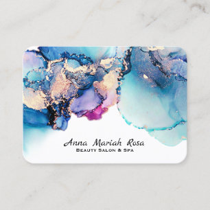 *~* Yummy Türkis Aquamarin AP29 Fett Gold Gilded Visitenkarte