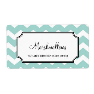 Yummy Zickzack Blue Custom Candy Buffet Glas Bulk