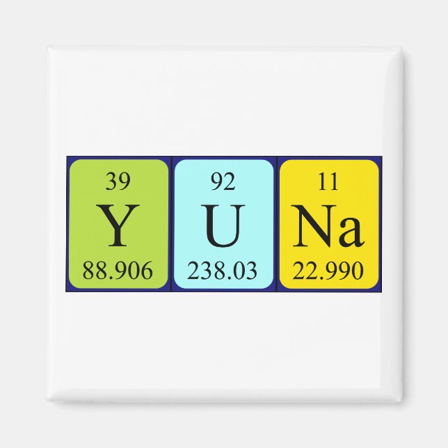 Yuna Periodenmagnetmagnet Magnet (Vorne)