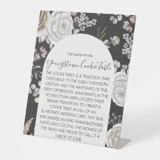 YUNGSTOWN COOKIE TABLE WEDING SIGN SOCKELSCHILD