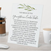 YUNGSTOWN COOKIE TABLE WEDING SIGN
