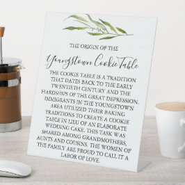 YUNGSTOWN COOKIE TABLE WEDING SIGN SOCKELSCHILD