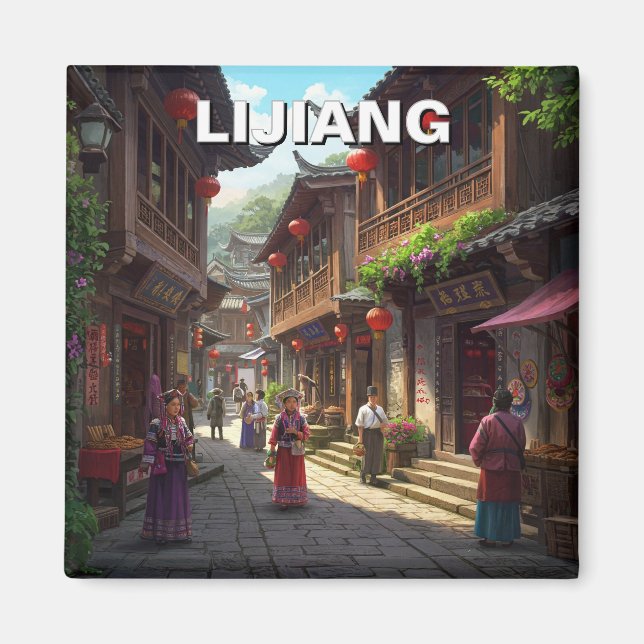 Yunnan Lijiang China Travel Magnet (Vorne)