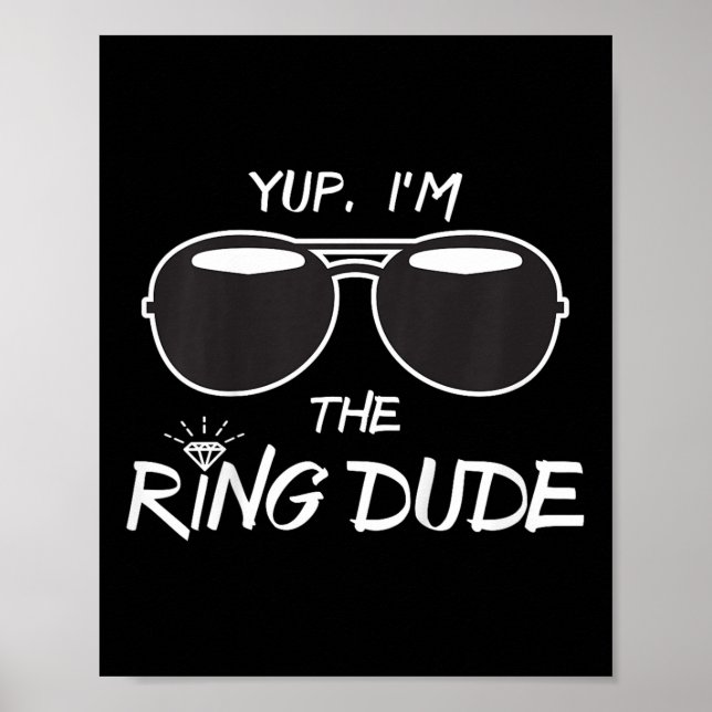 Yup Im Ring Typ - Funny Kids Ring Bearer Poster (Vorne)