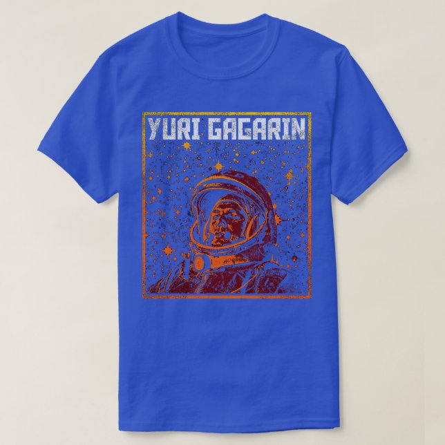 Yuri Gagarin Sowjetaut Kosmonaut Astronaut 5 T-Shirt (Design vorne)