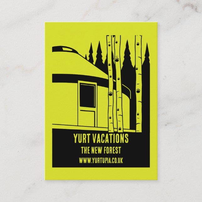 Yurt Vacation Rentals Visitenkarte (Vorderseite)