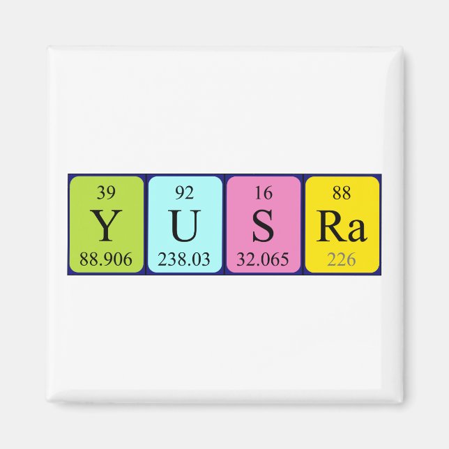 Yusra Periodenmagnet Magnet (Vorne)