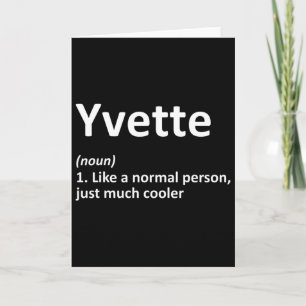Yvette Definition Personalisierter Name Lustiger G Karte