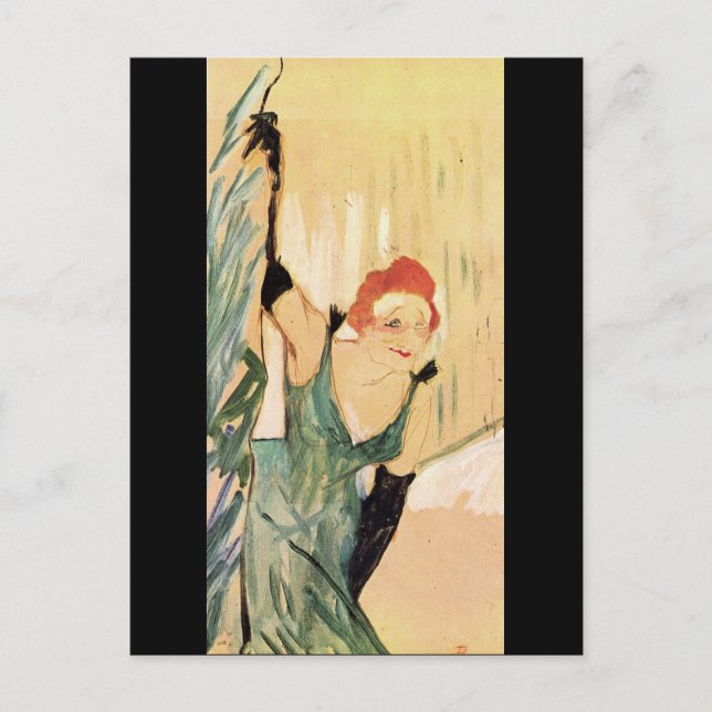 Yvette Guilbert, Henri de Toulouse-Lautrec Postkarte (Vorderseite)