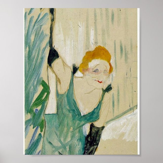 Yvette Guilbert von Henri de Toulouse-Lautrec Poster (Vorne)