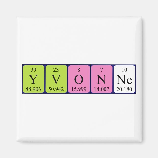 Yvonne Periodenmagnet Magnet (Vorne)