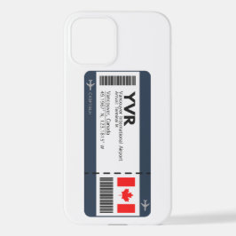 YVR Vancouver Boarding Pass - Kanada Ticket iPhone 12 Hülle
