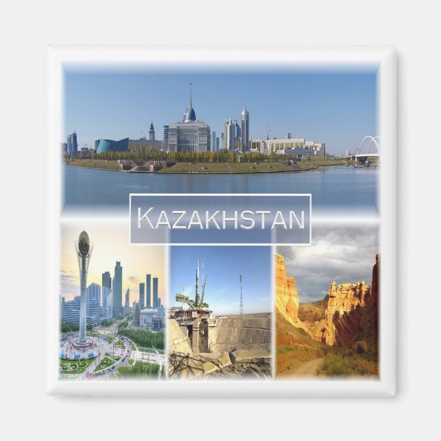 Z003 ASTANA, Kasachstan, Asien, Kühlschrank Magnet (Vorne)