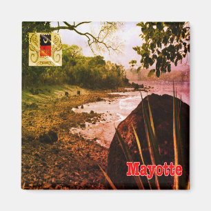 Z003 MAYOTTE, Strand, Afrika, Kühlschrank Magnet