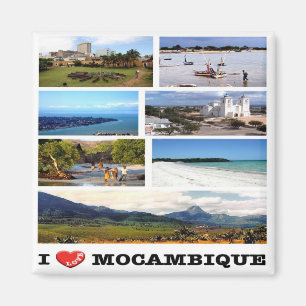 Z012 MOSAMBIG I Liebe, Mosaik, Afrika, Kühlschrank Magnet