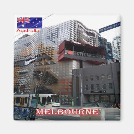 Z076 MELOURNE Stadt, Australien, Ozeanien, Kühlsch Magnet