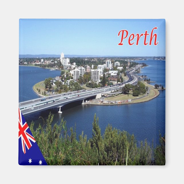 Z090 PERTH, Australien, Ozeanien, Kühlschrank Magnet (Vorne)