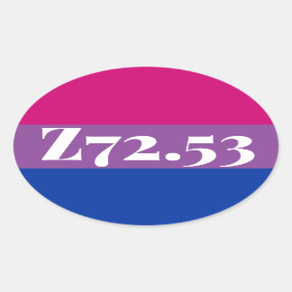 Z72.53: Bisexuell mit hohem Risiko Ovaler Aufkleber