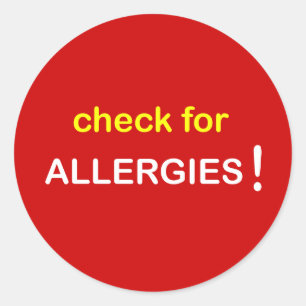 z87 - Karo für Allergien. Runder Aufkleber