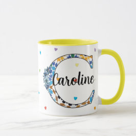 Z8-C Monogramm-Tasse – Geometrische & Florale Eleg Tasse