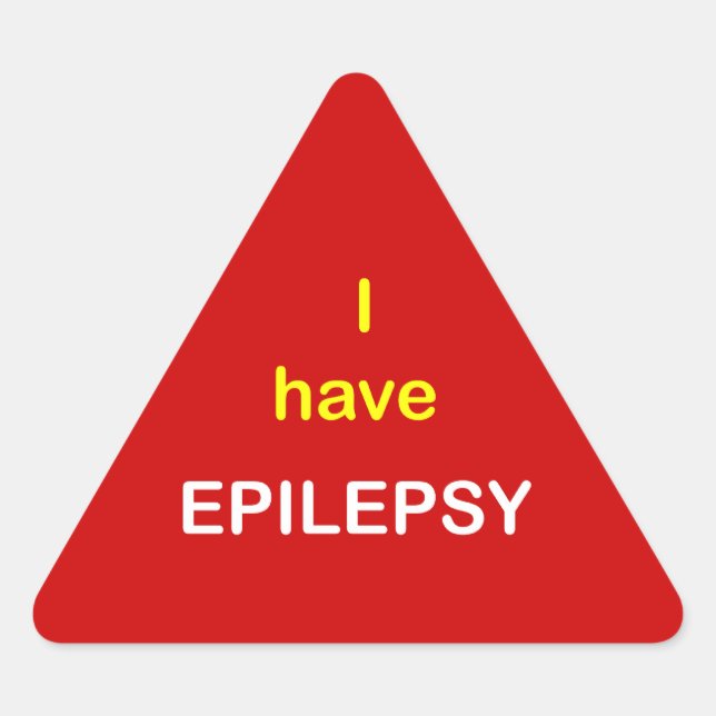 Z9 - Ich habe EPILEPSY. Dreieckiger Aufkleber (Vorderseite)