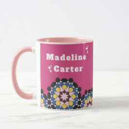 Z9-Rose & Geometric Elegance Tasse