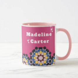 Z9-Rose & Geometrische Eleganz Tasse